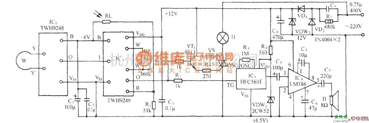 报警控制中的扫描探测式“镇妖大明咒”语声电路(TWH9248/9249)  第1张