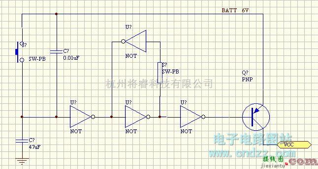 开关电路中的按键唤醒电路图  第1张