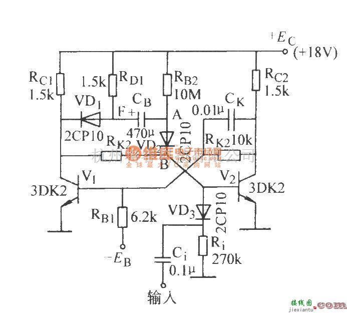 开关电路中的能延时很长的单稳态电路  第1张