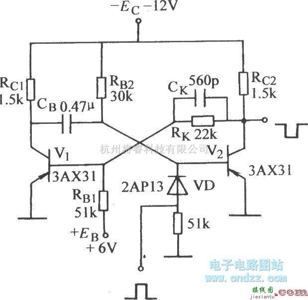 开关电路中的集基耦合单稳态电路  第1张