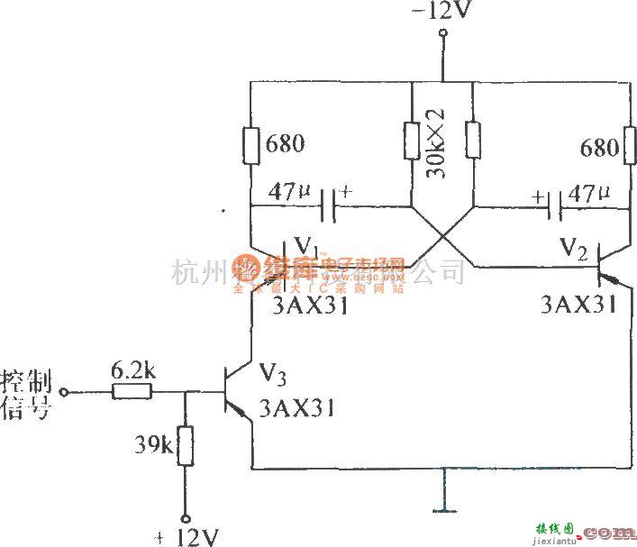 开关电路中的可控制的无稳态电路  第1张