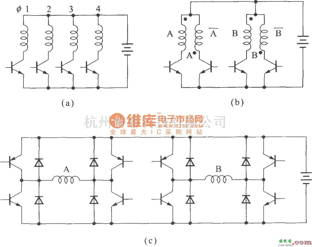 开关电路中的步进电动机的驱动电路及其画法  第1张