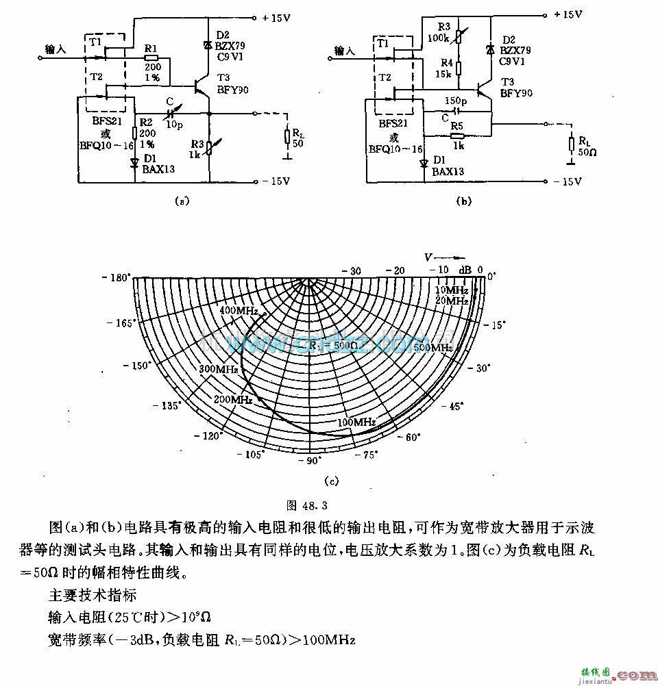 调制、阻抗变换电路中的具有高输入电阻的前置放大器电路  第1张