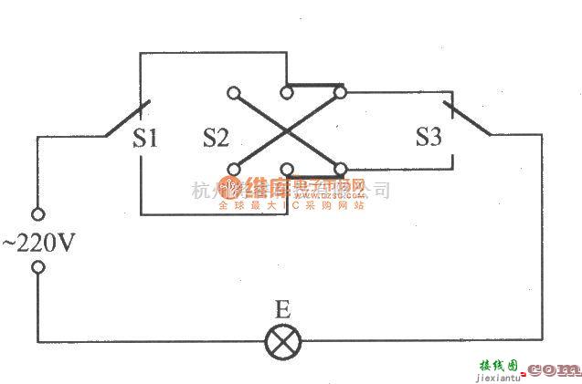 灯光控制中的三控电灯开关电路  第1张