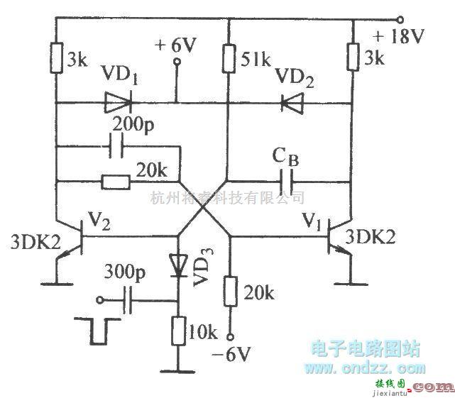 开关电路中的具有钳位的单稳态电路  第1张