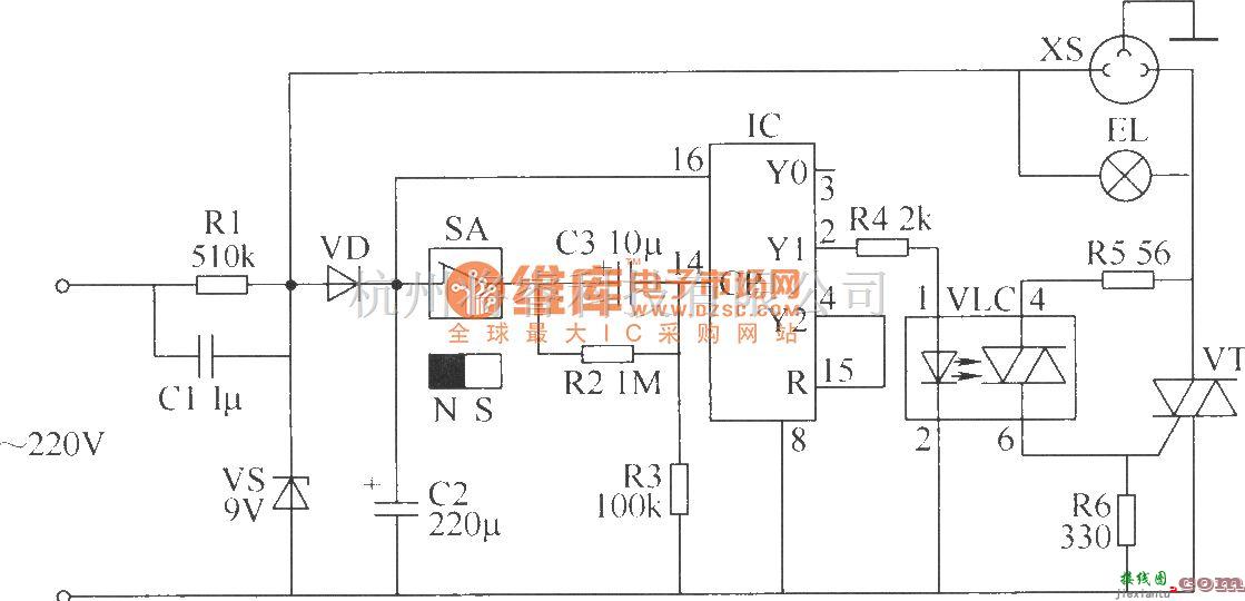 开关电路中的卫生间门控开关电路(三)  第1张