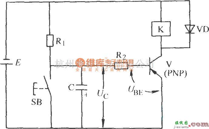 开关电路中的单管延时吸合继电器电路  第1张