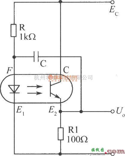 光电耦合器中的光电耦合器组成的最简单的多谐振荡器  第1张