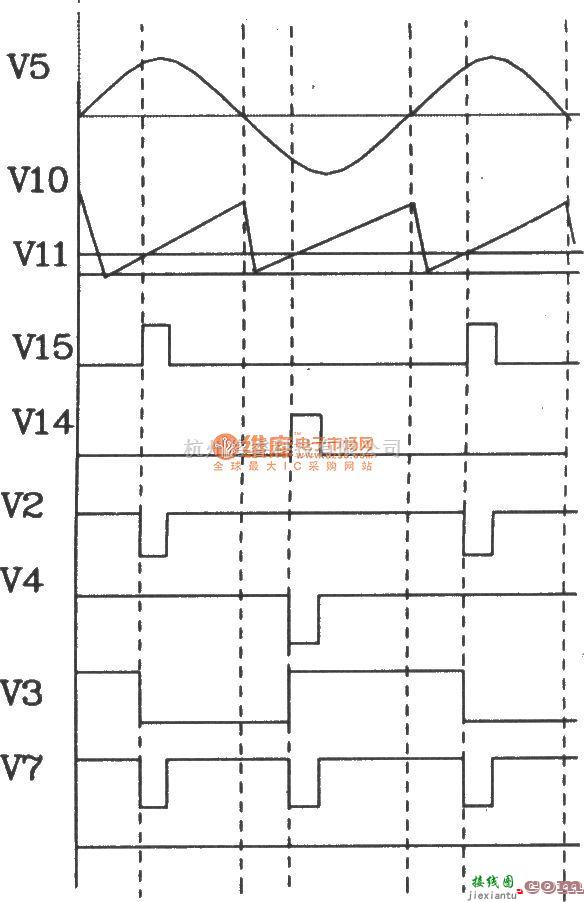 可控硅专项中的以TCA785为核心的可控硅三相全控桥触发电路图  第3张