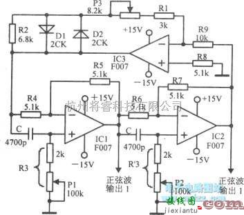 正弦信号产生中的频率可调幅度不变的正弦振荡器  第1张