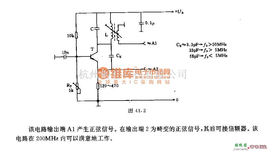 高频信号产生中的频率至150MHz的简单振荡振荡器电路  第1张