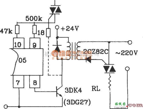 可控硅专项中的可控硅移相触发器KJ006外电路接线图  第6张