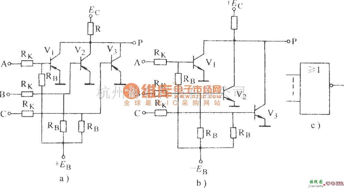 数字电路中的晶体管或非门  第1张