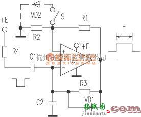 模拟电路中的单运放构成的单稳延时电路  第1张