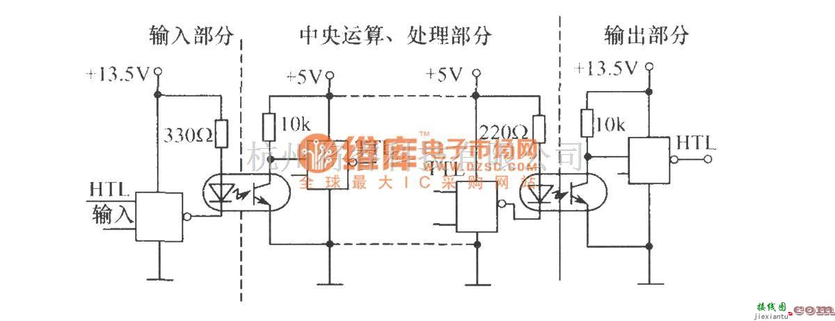 光电耦合器中的利用光电耦合器的计算机接口电平匹配  第1张