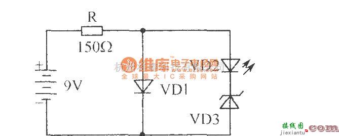 LED电路中的双发光二极管交替闪烁器电路  第1张