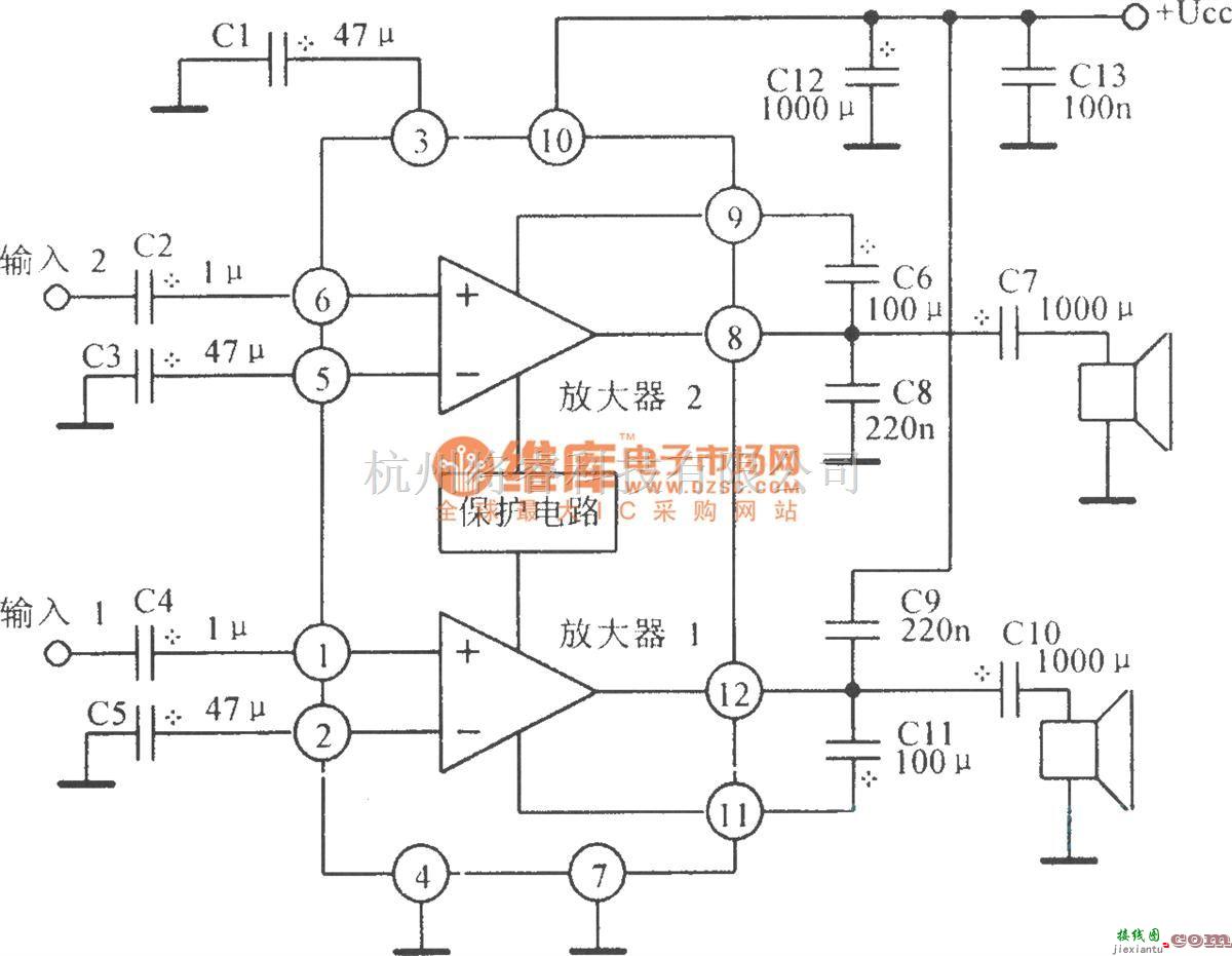 模拟电路中的TA7240AP应用电路  第1张