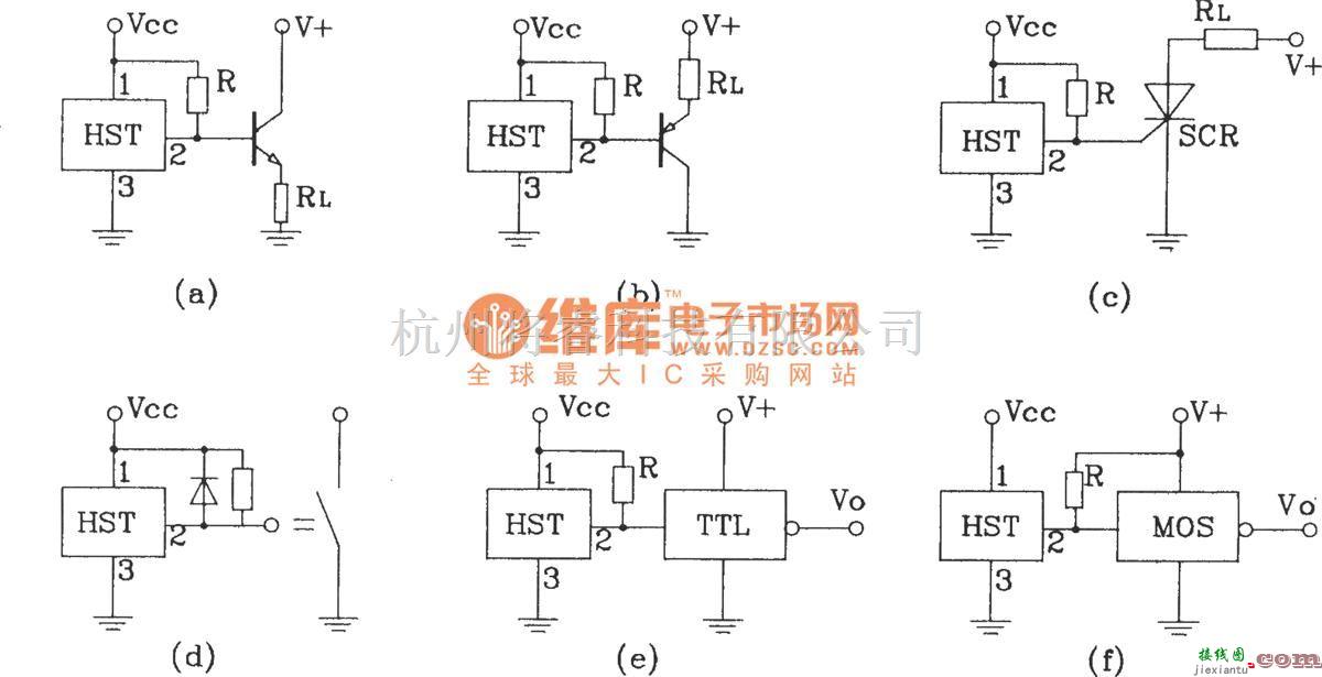 霍尔传感器中的HST霍尔传感器常见应用接口电路  第2张