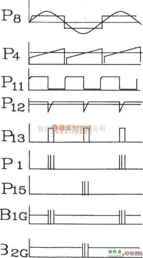 可控硅专项中的集成化二脉冲触发组件KCZ2电原理图  第2张