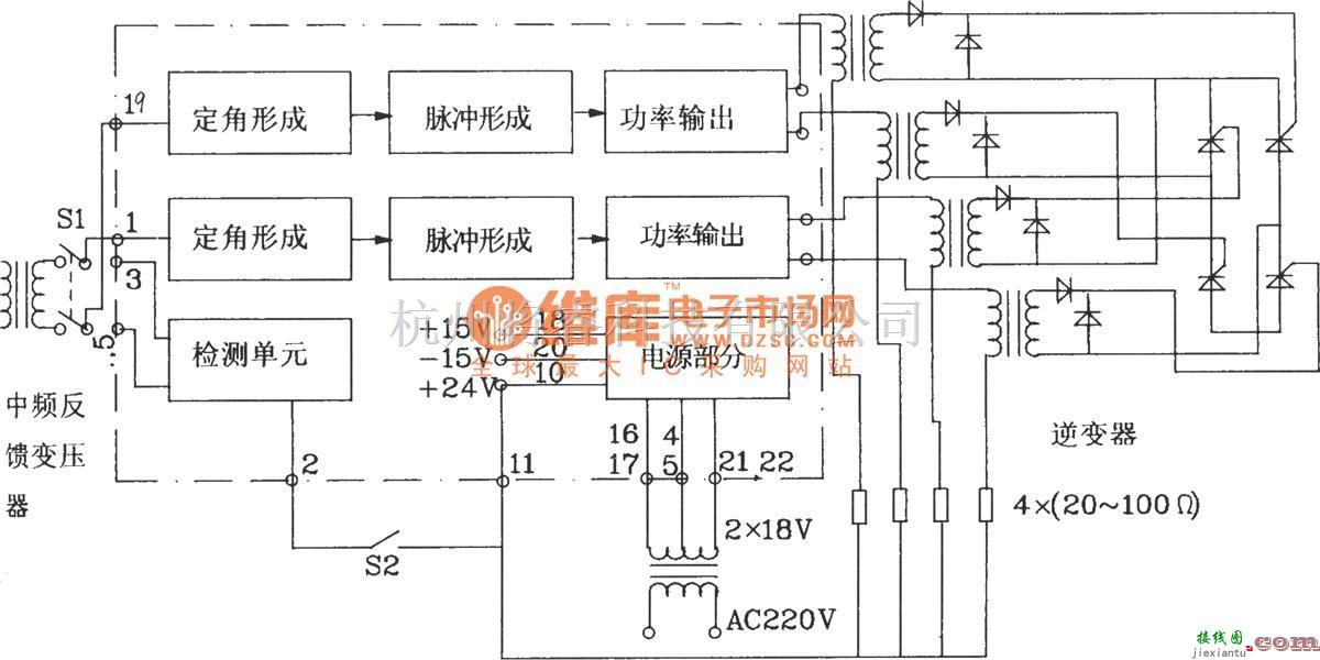 可控硅专项中的KJN4逆变换相板电原理图  第1张