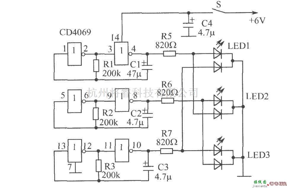 LED电路中的有趣的小玩具电路  第1张