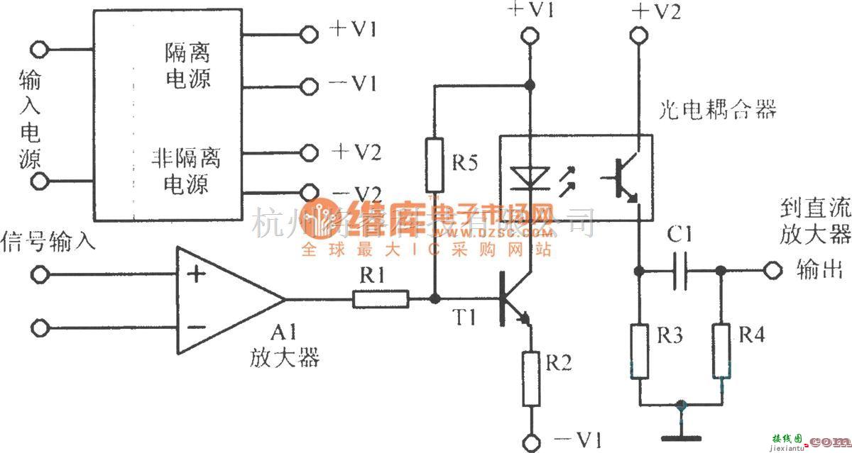 模拟电路中的直接光耦合隔离放大电路  第1张