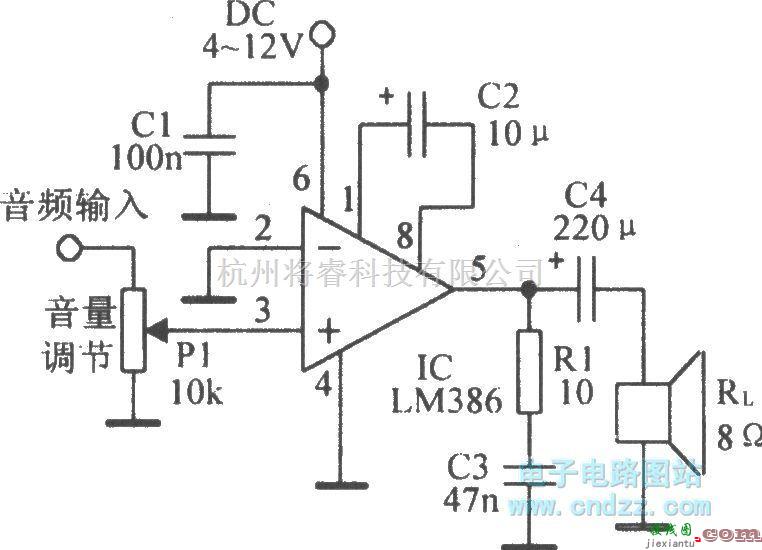 模拟电路中的LM386典型应用电路  第3张