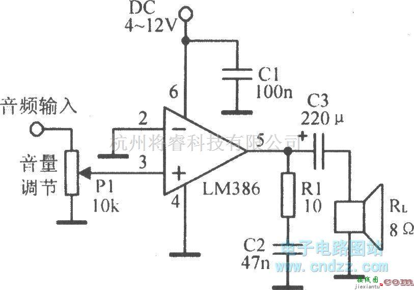 模拟电路中的LM386典型应用电路  第1张