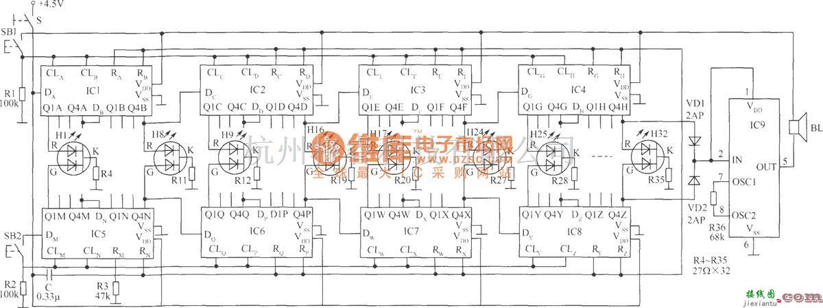 LED电路中的争先进电子游戏电路  第1张