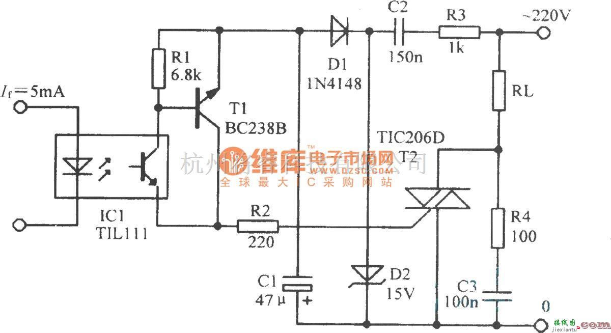 可控硅专项中的可控硅驱动放大电路  第1张