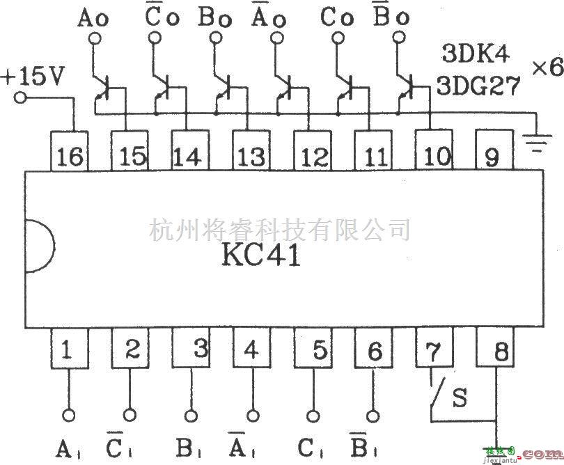 可控硅专项中的六路双脉冲形成器KC41应用电路图  第2张