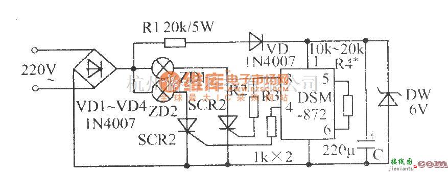 LED电路中的DSM-872典型应用电路(二)  第1张