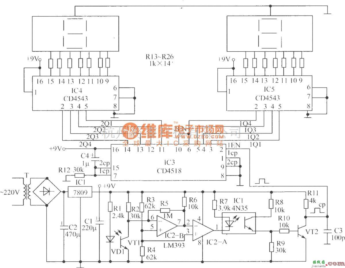 LED电路中的电子计数器电路  第1张