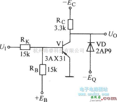 数字电路中的输出有钳位二极管的非门电路  第1张