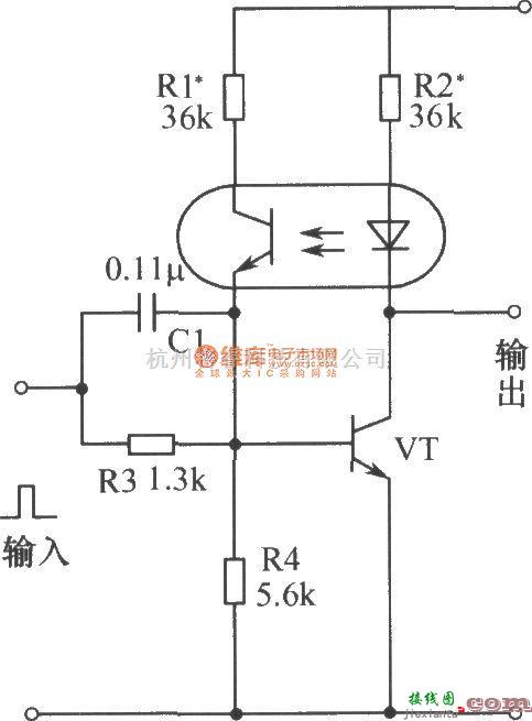 光电耦合器中的光电耦合器和晶体管组成的双稳态电路  第1张