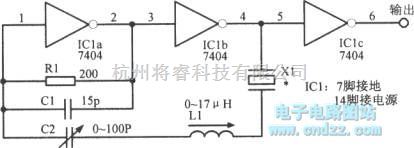 多种频率信号中的2～20MHz变频晶体管振荡器  第1张