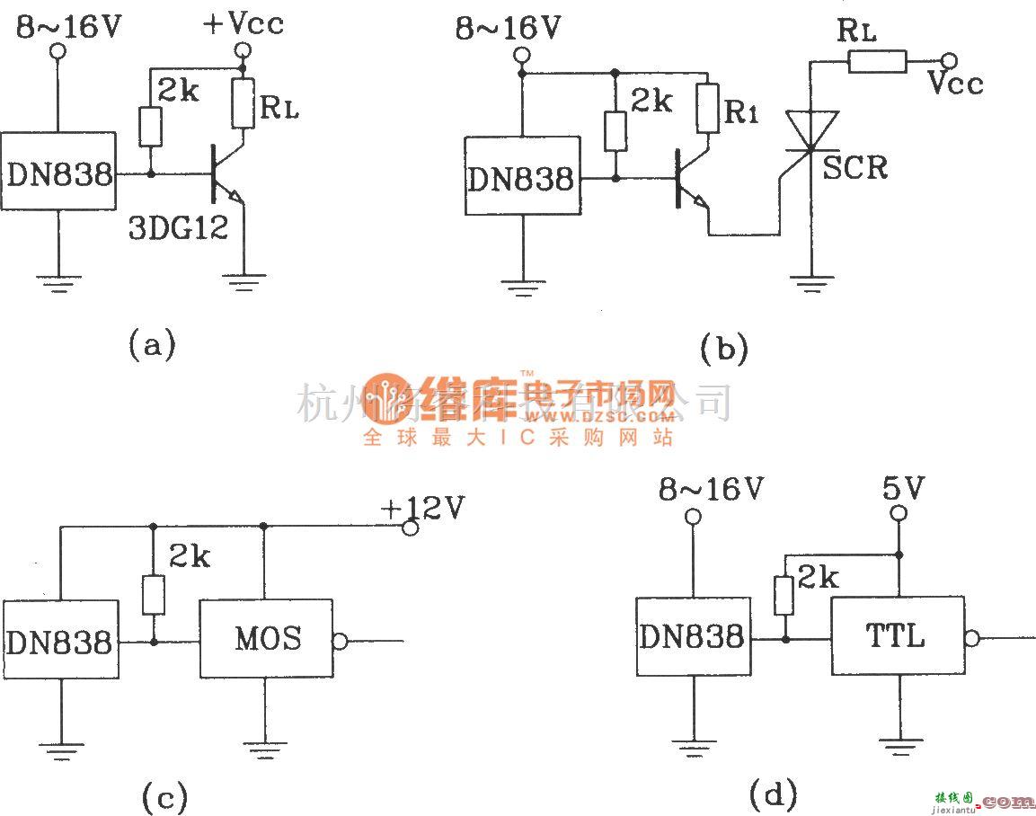 霍尔传感器中的ND838几种典型应用电路  第1张