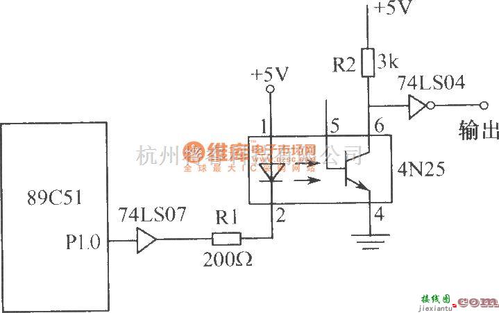 光电耦合器中的光电耦合器组成的接口电路  第1张