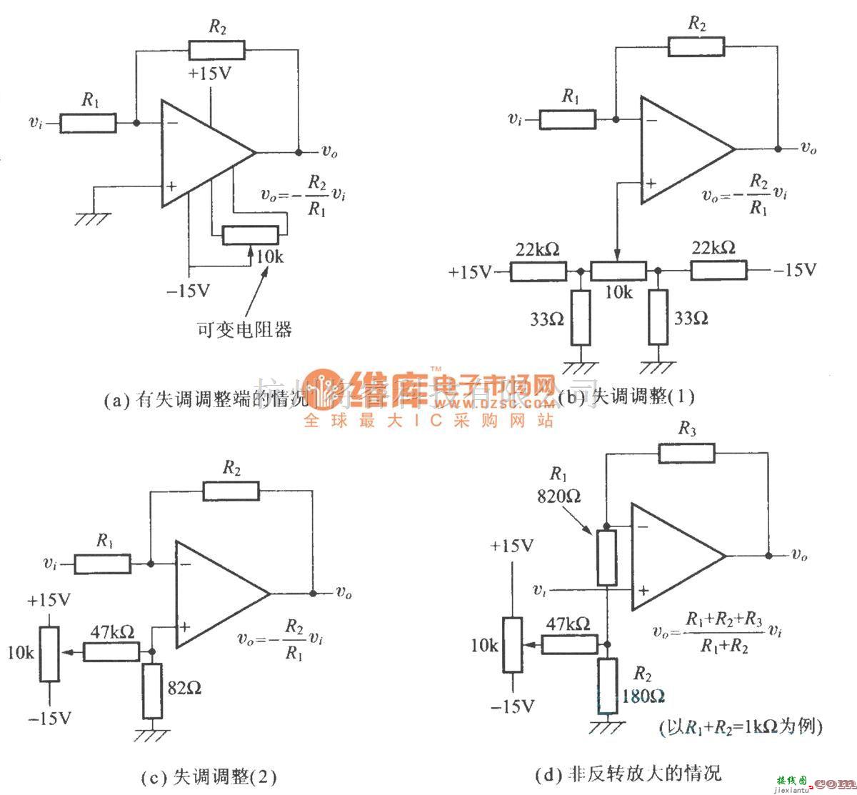 运算放大电路中的运算放大器失调调整的方法  第1张