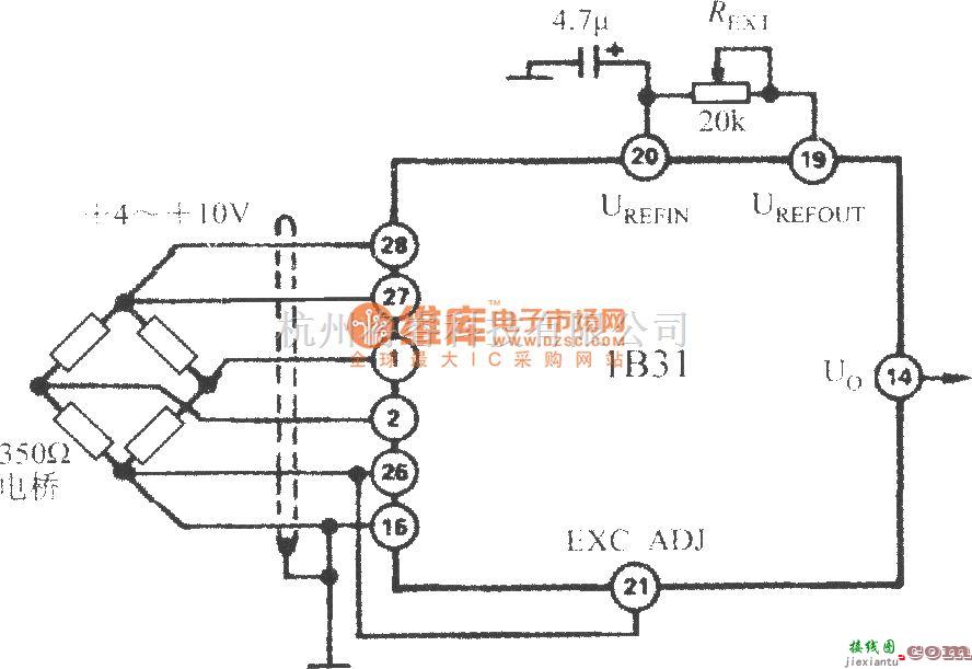 传感信号调理中的降低激励电压的电路(宽带应变信号调理器1B31)  第1张