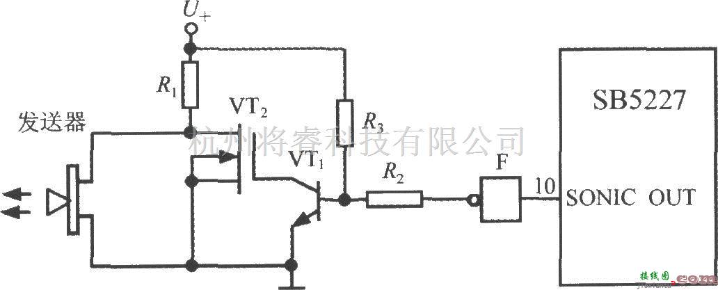 超声波传感器中的智能化超声波测距专用集成电路SB5227外围电路设计  第1张