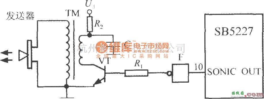 超声波传感器中的智能化超声波测距专用集成电路SB5227外围电路设计  第2张