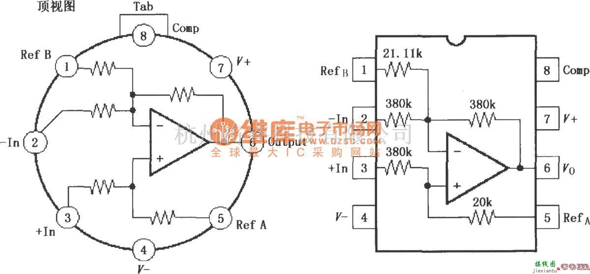 仪表放大器中的高共模电压差分放大器INA117  第1张