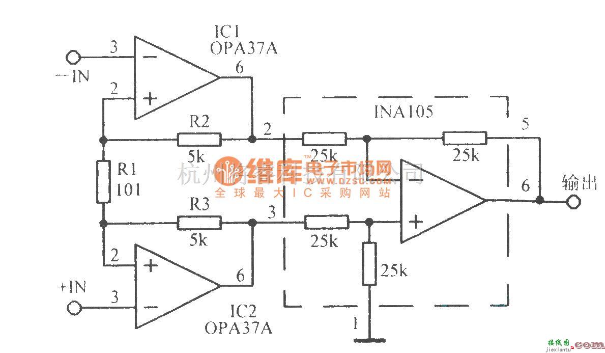 调节放大中的低噪声仪器放大电路  第1张