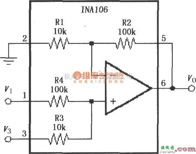 仪表放大器中的精密加法放大电路(INA106)  第1张