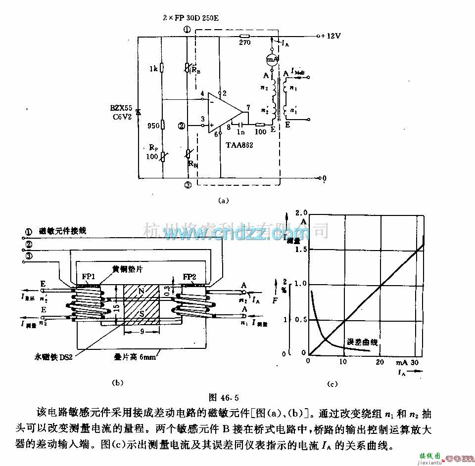 调节放大中的采用磁敏元件实现电位隔离的电流测量电路  第1张