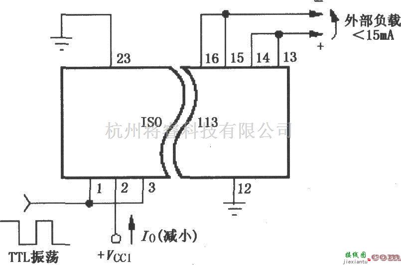 耦合隔离放大中的减小功耗的ISOll3电路  第1张