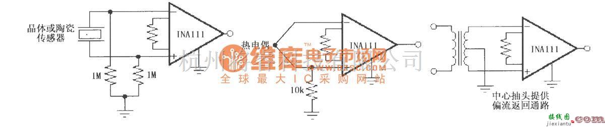 仪表放大器中的提供一条输入共模电流通路的放大电路(INA111)  第1张