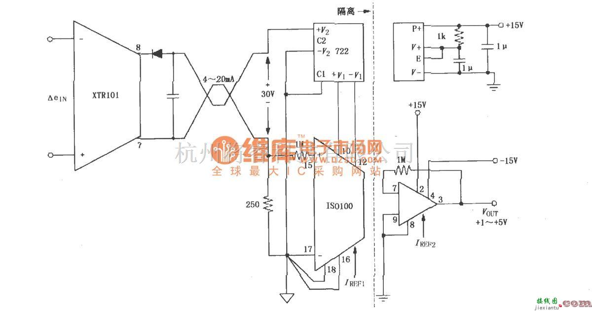 电流环放大中的隔离式两线电流环电路(XTR101、ISO100)  第1张