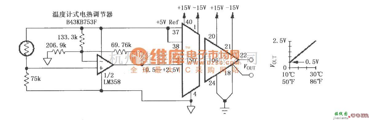 耦合隔离放大中的由ISO106构成的隔离式RTD温度放大电路  第1张